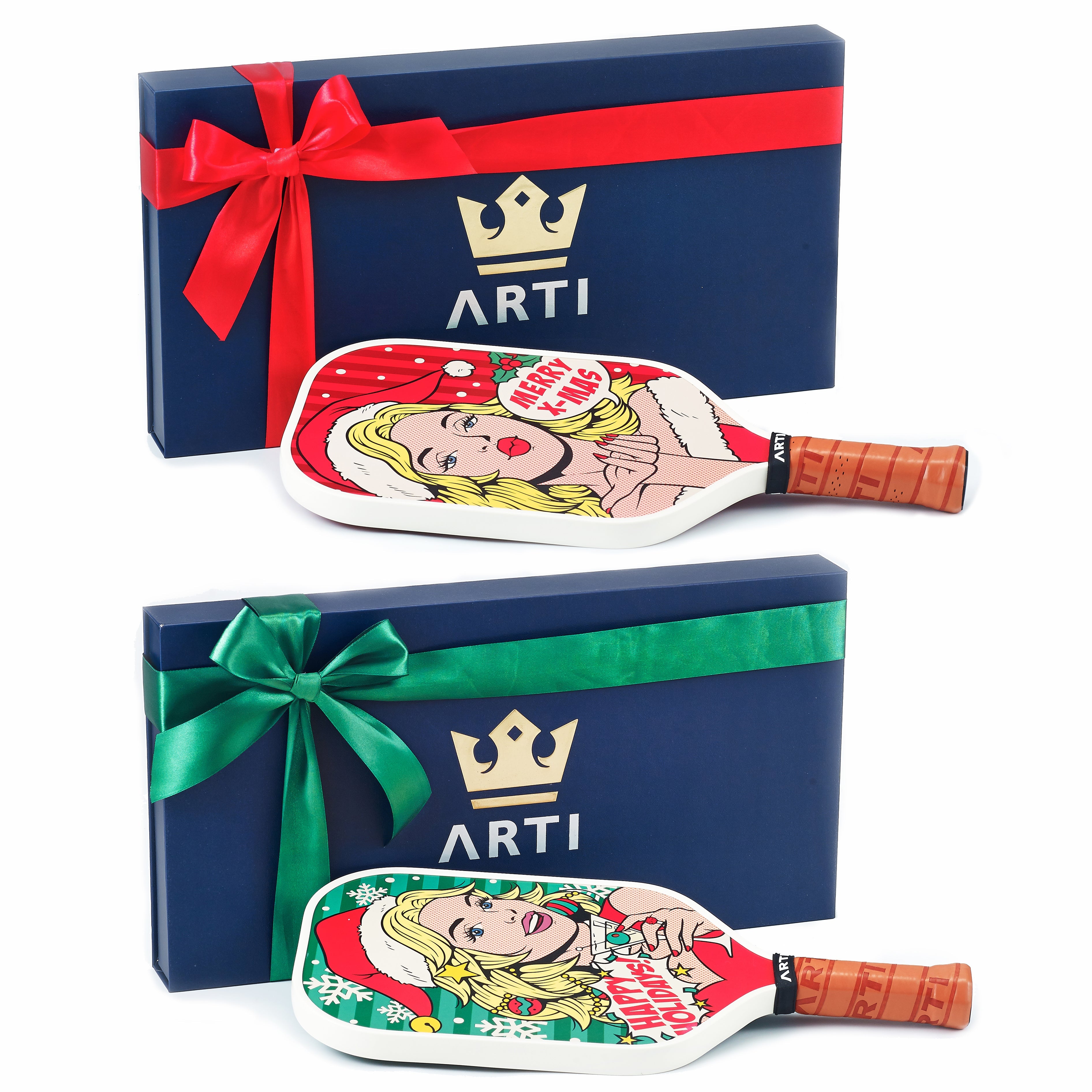 ARTI 16mm Carbon Fiber Kristen&Kristy "X-MAS" Pickleball Paddle