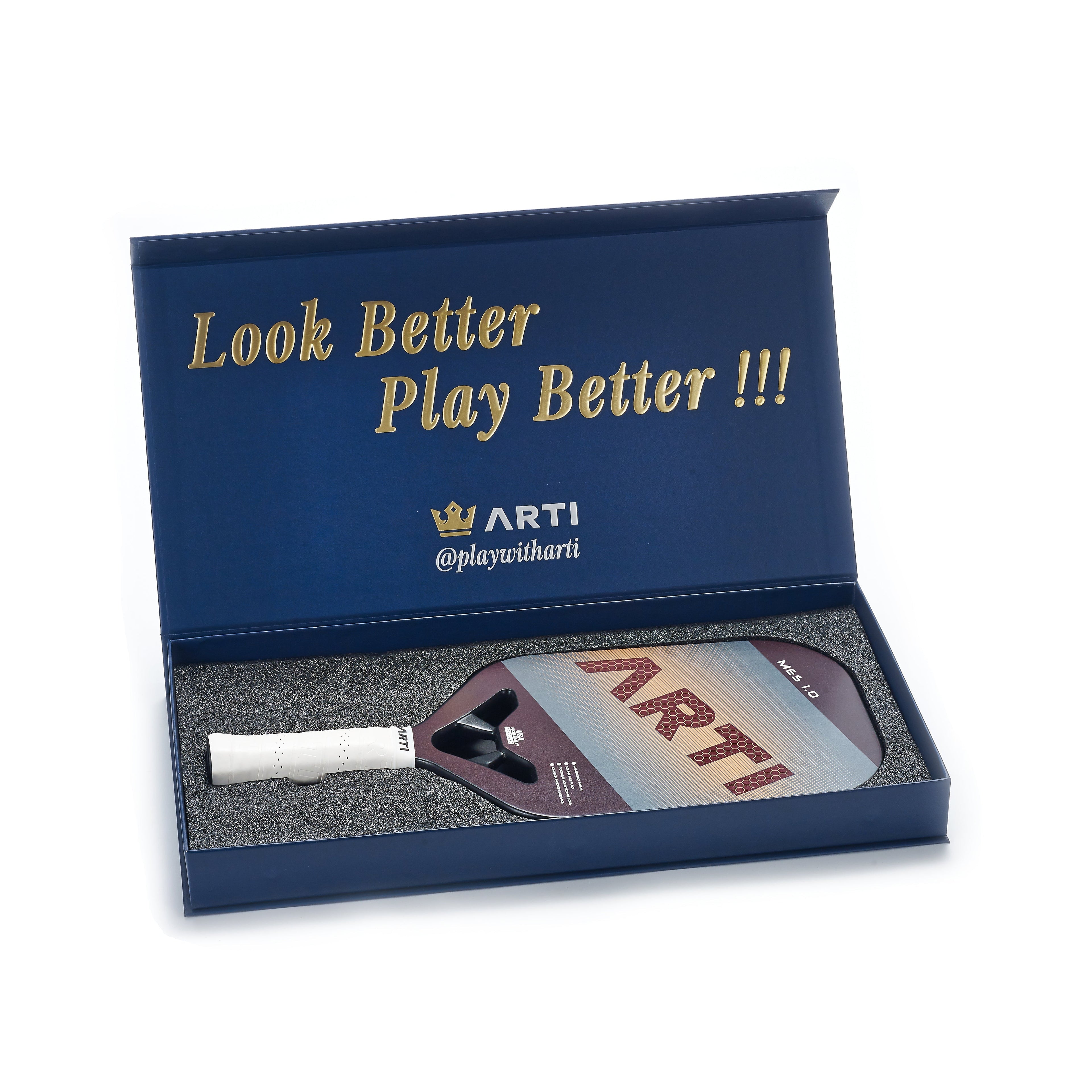 ARTI Pickleball | 14mm T700 Carbon Fiber "MASTERY ELITE 1.0" Paddle - USAPA Approved, Raw Spin Surface