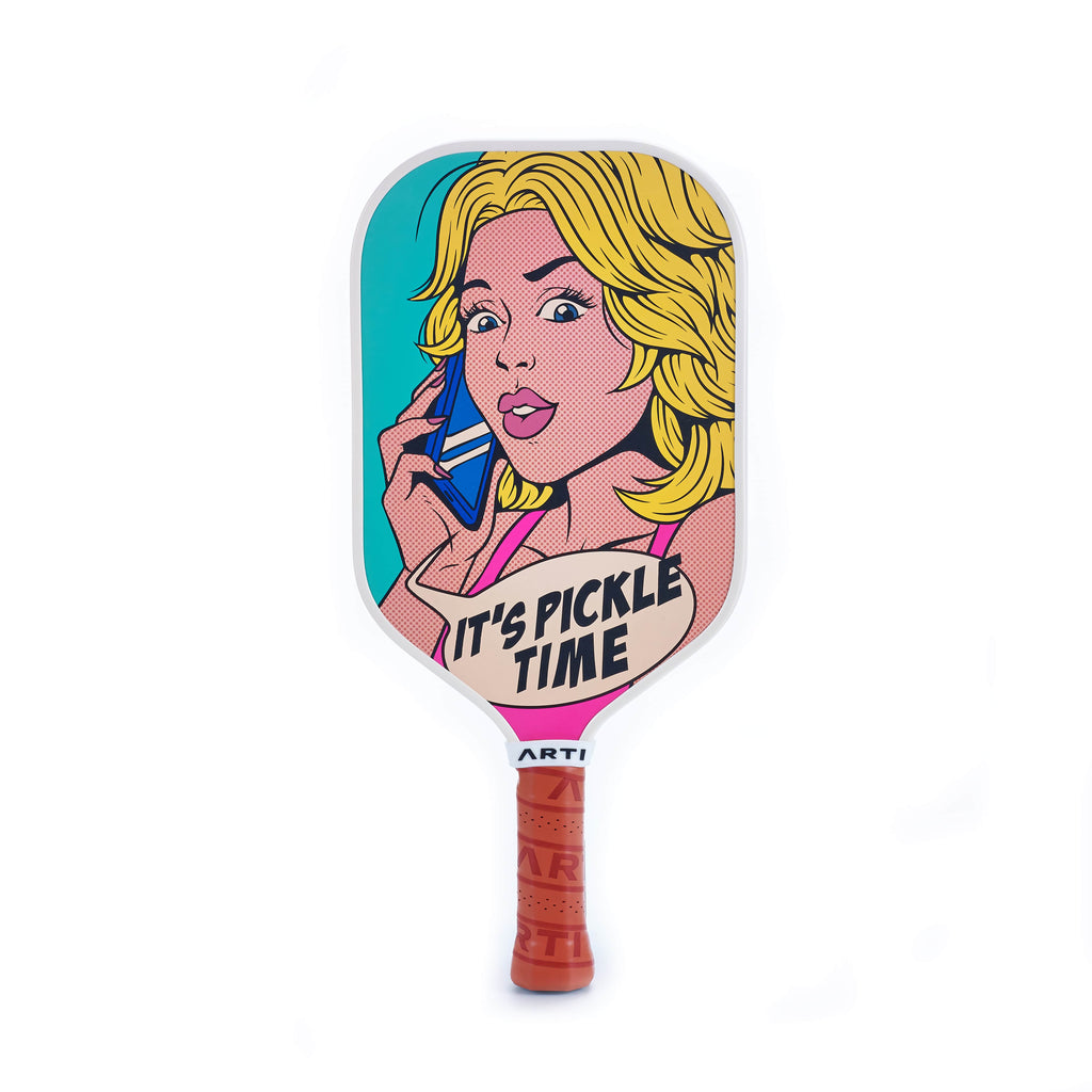 ARTI Pickleball | 16mm T700 Carbon Fiber Kristen & Kristy "IT'S PICKLE TIME" Paddle - USAPA Approved