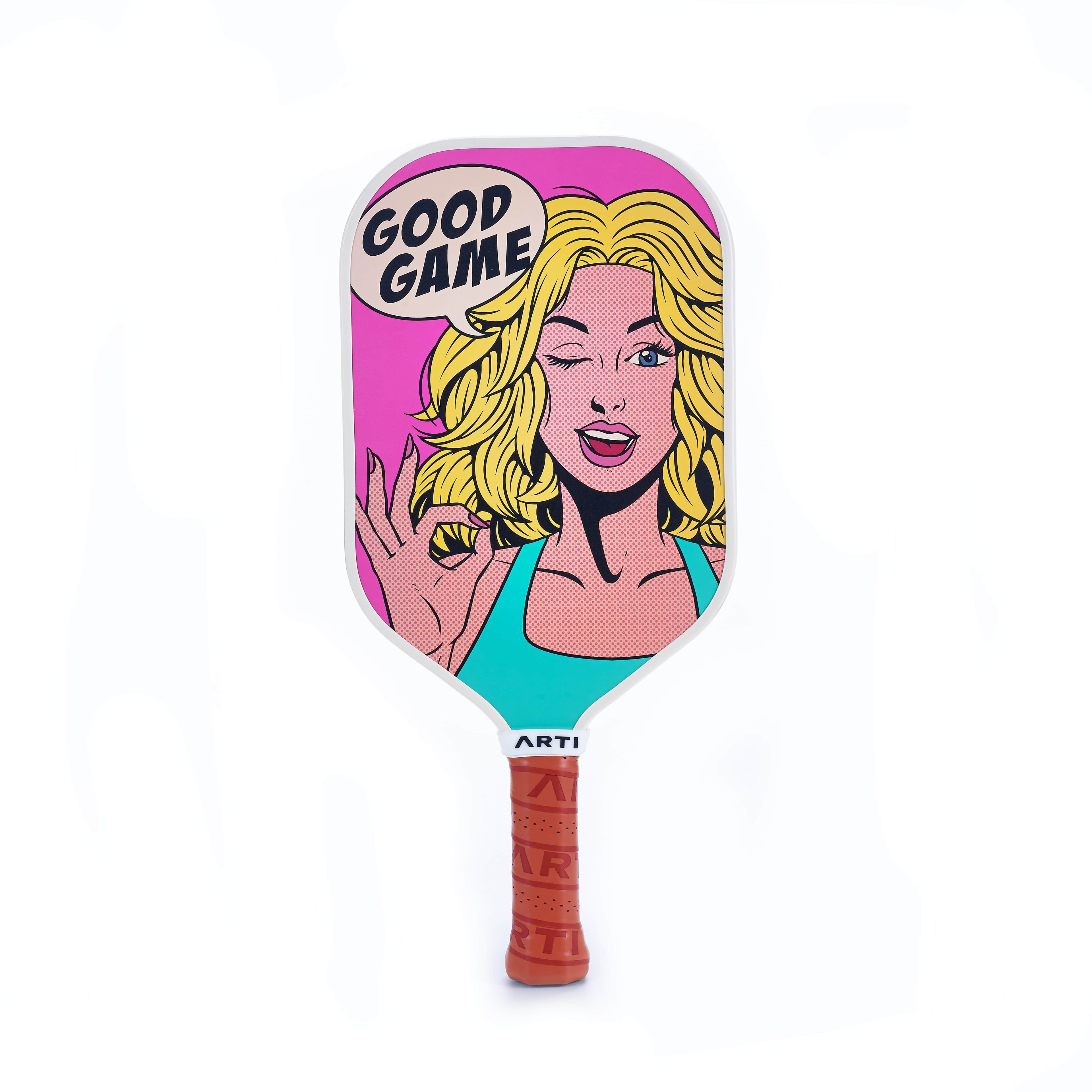 ARTI 16mm Carbon Fiber Kristen & Kristy "GOOD GAME" Pickleball Paddle