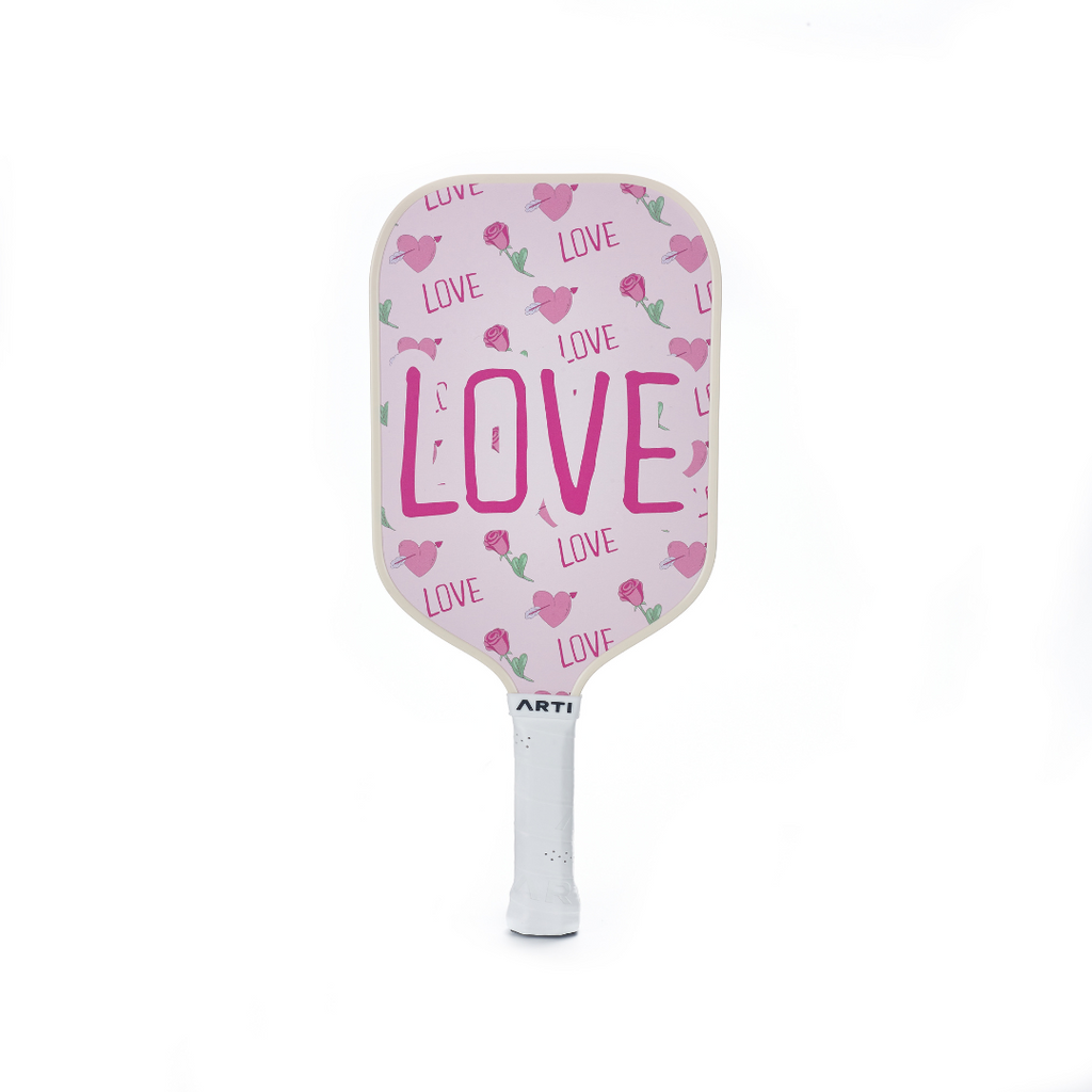 ARTI Pickleball | Fiberglass Love&Kiss Paddle Set - USAPA Approved, 2 Paddles, 4 Balls & Carry Bag