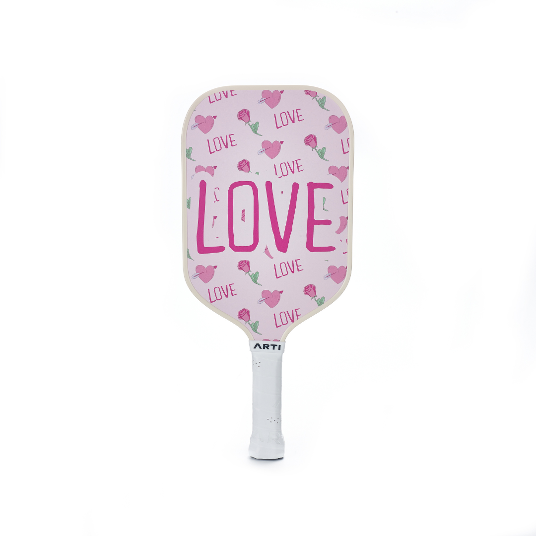 ARTI Pickleball | Fiberglass Love&Kiss Paddle Set - USAPA Approved, 2 Paddles, 4 Balls & Carry Bag