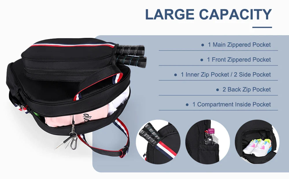 Adjustable Pickleball Paddle Backpack
