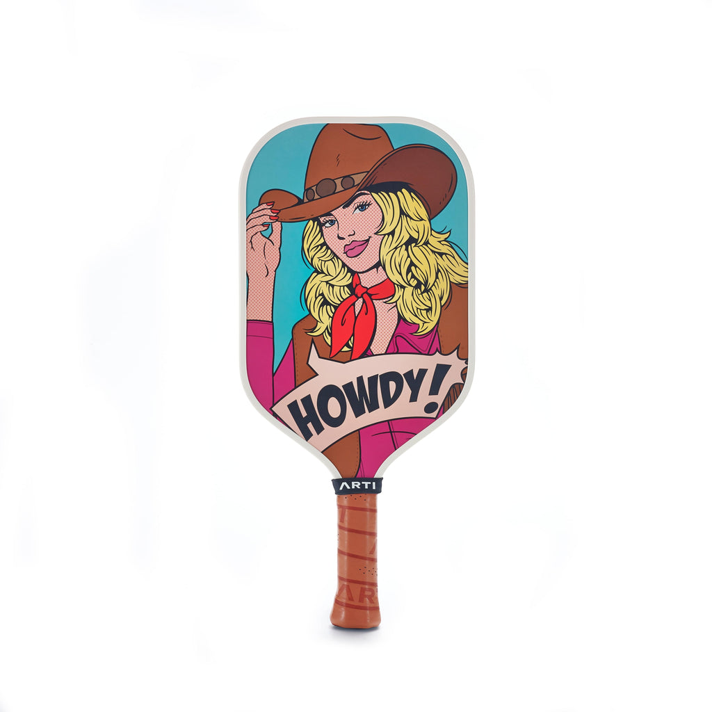 ARTI 16mm Carbon Fiber Kristen & Kristy "HOWDY" Pickleball Paddle